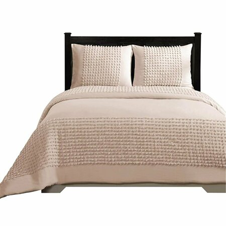 BETTER TRENDS Olivia Collection 100% Cotton Full/Queen Comforter Set in Peach QUOLQFPE